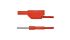 Cable de prueba Schutzinger de color Rojo, Macho, 600V, 19A, 1m