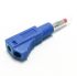 Mueller Electric Blue Male Banana Plug, 4 mm Connector, Solder Termination, 20A, 1000V