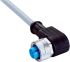 Sick Right Angle Female 5 way M12 to Unterminated Sensor Actuator Cable, 5m