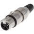 Deltron Cable Mount XLR Connector, Female, 50 V ac, 3 Way, Silver Plating