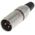 Deltron Cable Mount XLR Connector, Male, 50 V ac, 5 Way, Silver Plating