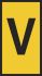 HellermannTyton HODS85 Slide On Cable Markers, Yellow, Pre-printed "V", 1.8 → 3.6mm Cable
