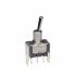 NKK Switches Toggle Switch, PCB Mount, (On)-Off-(On), SPDT, Through Hole Terminal, 125V ac
