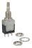 NKK Switches On-On Push Button Switch, Central Fixing With Metal Lock Nut, SPDT, 6.35mm Cutout, 125V ac