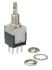 NKK Switches Push Button Switch, On-(On), Panel Mount, 6.35mm Cutout, DPDT, 125V ac