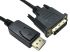 Sestava kabelů pro digitální video a monitory 1m, A: Samec DisplayPort, B: Samec DVI-D, Černá