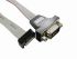 RS PRO Male 10 Pin IDC to Male 9 Pin D-sub Serial Cable, 300mm PVC