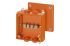HENSEL Orange Steel Junction Box, IP66, 5 Terminals, 200 x 200 x 89mm