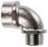 Flexicon 90° Elbow, Conduit Fitting, 50mm Nominal Size, M50, Brass, Nickel