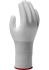 Showa Duracoil White Work Gloves, Size 8, Medium