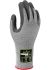 Showa Duracoil Grey HPPE, Polyester Cut Resistant Work Gloves, Size 7, Small, Latex Foam Coating