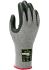 Showa Duracoil Grey HPPE, Polyester Cut Resistant Work Gloves, Size 7, Small, Microporous Nitrile Coating