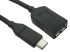 RS PRO USB 3.0, USB 3.1 Cable, Male USB C to Female USB A  Cable, 500mm