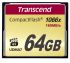 Tarjeta de Memoria Flash Transcend CompactFlash, 64 GB MLC -25 → +85°C 1000x