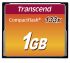 Karta pamięci flash CompactFlash, 1 GB, Transcend MLC -25 → +85°C