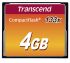 Karta pamięci flash CompactFlash, 4 GB, Transcend MLC -25 → +85°C