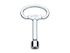 Rittal SZ Series 8mm Triangular Key For Use With Lock Insert