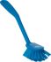 Vikan Medium Bristle Blue Scrubbing Brush, 23mm bristle length, PET bristle material
