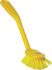 Vikan Medium Bristle Yellow Scrubbing Brush, 23mm bristle length, PET bristle material