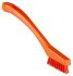 Vikan Extra Hard Bristle Orange Scrubbing Brush, 15mm bristle length, PET bristle material