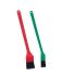 Vikan Soft Bristle Green, Red Scrubbing Brush, 40mm bristle length, Polyethylene bristle material