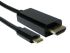 RS PRO USB 3.1 Cable, Male USB C to Male HDMI  Cable, 3m