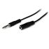StarTech.com Male 3.5mm Stereo Jack to Female 3.5mm Stereo Jack Aux Cable, Black, 1m