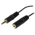 StarTech.com Male 3.5mm Stereo Jack to Female 3.5mm Stereo Jack Aux Cable, Black, 3.7m