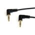 StarTech.com Male 3.5mm Stereo Jack to Male 3.5mm Stereo Jack Aux Cable, Black, 1.8m