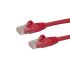 Cable Ethernet Cat6 U/UTP StarTech.com de color Rojo, long. 0.5m, funda de PVC, Calificación CMG