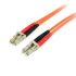 Startech LC to LC Duplex Multi Mode OM1 Fibre Optic Cable, 62.5/125μm, Orange, 1m