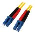 StarTech.com LC to LC Duplex Single Mode OS1 Fibre Optic Cable, 9/125μm, Yellow, 7m