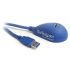 Cable USB 3.0 StarTech.com, con A. USB A Macho, con B. USB A Hembra, long. 1.5m, color Azul