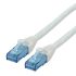 Roline Unshielded Cat6a Cable Assembly 300mm, White, Male RJ45