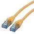 Roline Cat6a Male RJ45 to Male RJ45 Ethernet Cable, U/UTP, Yellow LSZH Sheath, 0.5m, Low Smoke Zero Halogen (LSZH)