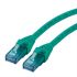 Roline Cat6a Male RJ45 to Male RJ45 Ethernet Cable, U/UTP, Green LSZH Sheath, 0.5m, Low Smoke Zero Halogen (LSZH)