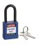 RS PRO Blue 1-Lock Nylon, Steel Safety Lockout, 6.4mm Shackle