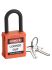 RS PRO Orange 1-Lock Nylon Safety Lockout, 6.4mm Shackle