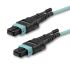 StarTech.com MPO/MTP to MPO/MTP Multi Mode OM3 Fibre Optic Cable, 50/125μm, Aqua, 1m