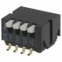 Nidec Components 4 Way Surface Mount Piano Dip Switch SPST, Piano Actuator