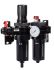 Norgren G 1/4 FRL, Automatic Drain, 40μm Filtration Size - With Pressure Gauge