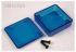 Hammond 1551 Series Translucent Blue ABS Enclosure, IP54, Flanged, Translucent Blue Lid, 40 x 40 x 15mm