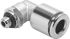 Festo Elbow Threaded Adaptor, M5 Male to Push In 4 mm, Threaded-to-Tube Connection Style, 558704