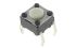 IP00 White Button Tactile Switch, SPST 0.05A 6mm Through Hole