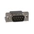 Norcomp 182 15 Way Right Angle Panel Mount D-sub Connector Plug, 2.75mm Pitch, with Boardlocks