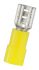 RS PRO Yellow Insulated Female Spade Connector, Receptacle, 0.8 x 6.35mm Tab Size