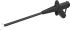 Staubli 4A Black Grabber Clip, 1kV Rating - 2.5mm Tip Size, 4mm Probe Socket Size