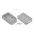 RS PRO Light Grey ABS, Polycarbonate Enclosure, IP65, Transparent Lid, 121.4 x 81.6 x 60.2mm
