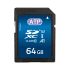 ATP S600Sc SDXC SD-Karte 64 GB Class 10, U3, UHS-I Industrieausführung, 3D TLC