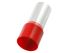 RS PRO Insulated Crimp Bootlace Ferrule, 25mm Pin Length, 14.8mm Pin Diameter, 95mm² Wire Size, Red